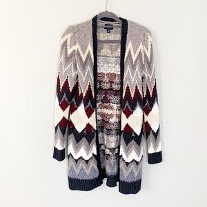 American Eagle thick heavy knit long lines tunic duster long sleeve open sweater